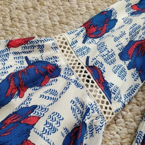 Hazel double v-neck bell sleeves blouse sz S - Picture 5 of 9